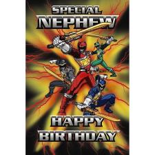 Special Nephew Power Rangers Birthday Card